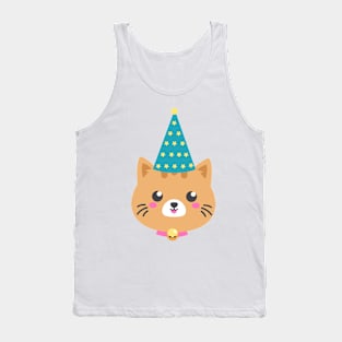 cute cat birthday character Tank Top